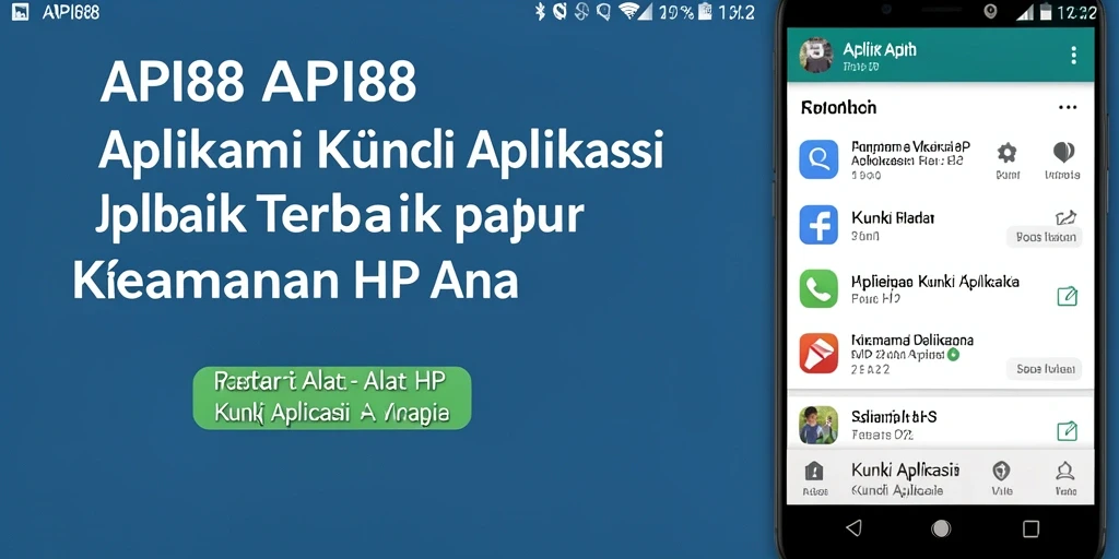 Tampilan antarmuka utama API88 dengan fitur penguncian aplikasi.