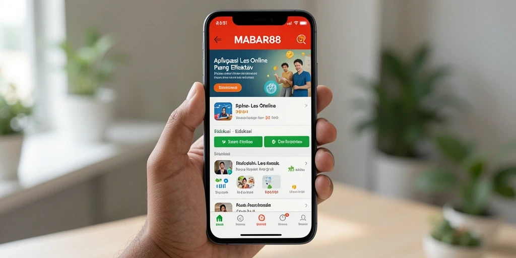 Antarmuka MABAR88 yang modern dan mudah digunakan untuk Les Online.