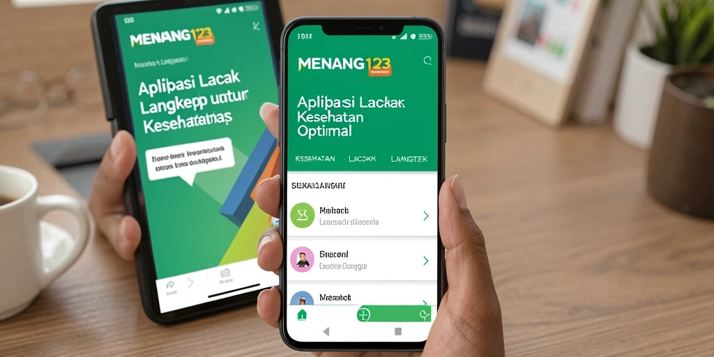 Tampilan antarmuka aplikasi MENANG123 yang sederhana dan informatif.