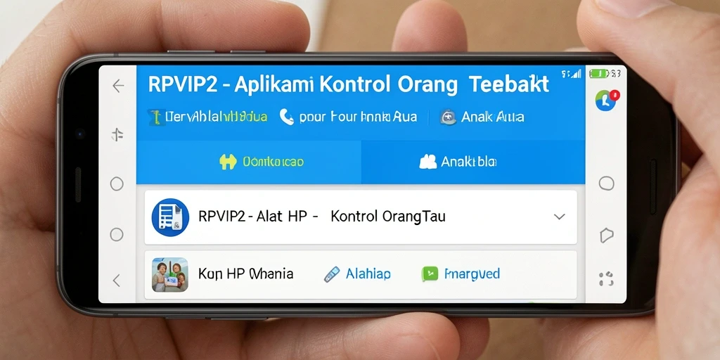 Tampilan antarmuka RPVIP2 dengan fitur kontrol orang tua yang lengkap.