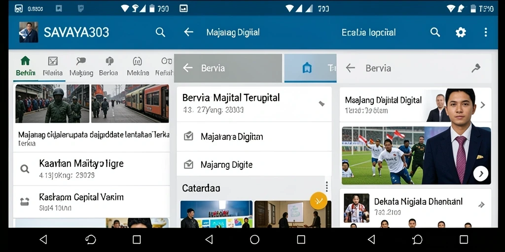 Antarmuka SAVAYA303 menampilkan koleksi majalah digital yang menarik.